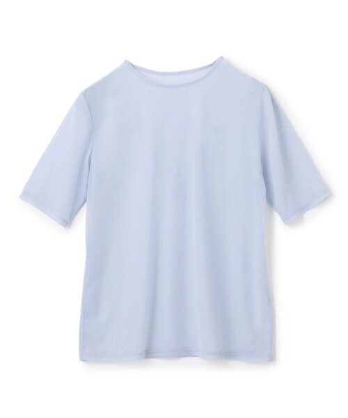 uncrave(アンクレイヴ)の「トリコットシフォン ハーフスリーブカットソー(Tシャツ/カットソー・レディース・ダークブラウン系/スカイブルー系/ホワイト系/ブラック系・1/2)」の16枚目の写真