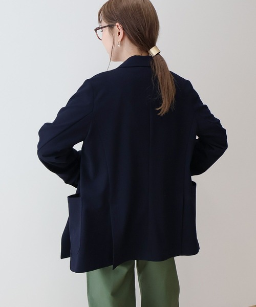 AMERICAN HOLIC（アメリカンホリック）の「イージーケアテーラードジャケット（テーラードジャケット・レディース・ベージュ/ネイビー・M/L）」の14枚目の写真
