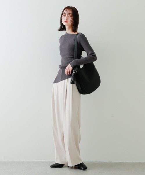 SENSE OF PLACE by URBAN RESEARCH(センスオブプレイスバイアーバンリサーチ)の「アウトポケットビッグショルダーバッグ(ショルダーバッグ・レディース・ブラック/ブラウン/アイボリー・ONE)」の13枚目の写真