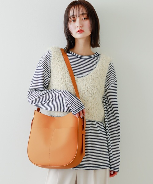 SENSE OF PLACE by URBAN RESEARCH(センスオブプレイスバイアーバンリサーチ)の「アウトポケットビッグショルダーバッグ(ショルダーバッグ・レディース・ブラック/ブラウン/アイボリー・ONE)」の19枚目の写真