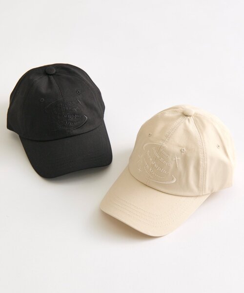 OLIVE des OLIVE（オリーブデオリーブ）の「ツイル刺繍入りキャップ（その他小物・レディース・ブラック/アイボリー・FREE）」の22枚目の写真