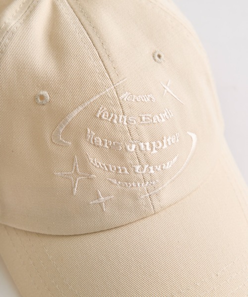 OLIVE des OLIVE（オリーブデオリーブ）の「ツイル刺繍入りキャップ（その他小物・レディース・ブラック/アイボリー・FREE）」の8枚目の写真