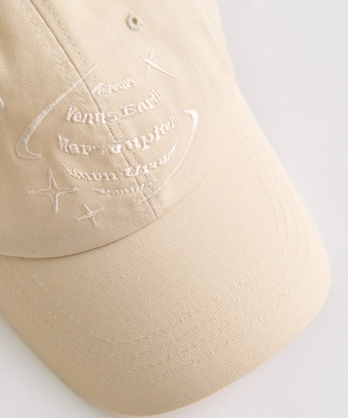 OLIVE des OLIVE（オリーブデオリーブ）の「ツイル刺繍入りキャップ（その他小物・レディース・ブラック/アイボリー・FREE）」の9枚目の写真