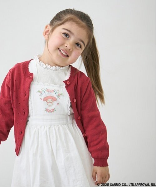 petit main(プティマイン)の「【リンク】針抜きカーディガン(キッズ)(カーディガン/ボレロ・キッズ・レッド/イエロー/オフホワイト・S/M/L)」の6枚目の写真