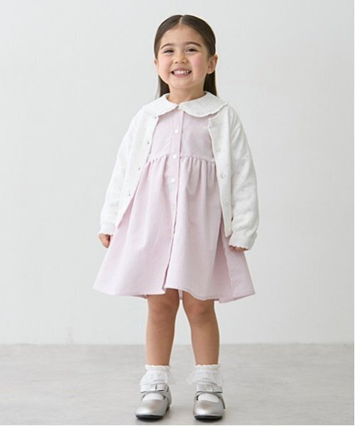 petit main(プティマイン)の「【リンク】針抜きカーディガン(キッズ)(カーディガン/ボレロ・キッズ・レッド/イエロー/オフホワイト・S/M/L)」の13枚目の写真