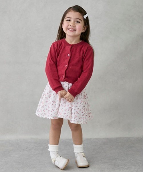 petit main(プティマイン)の「【リンク】針抜きカーディガン(キッズ)(カーディガン/ボレロ・キッズ・レッド/イエロー/オフホワイト・S/M/L)」の14枚目の写真