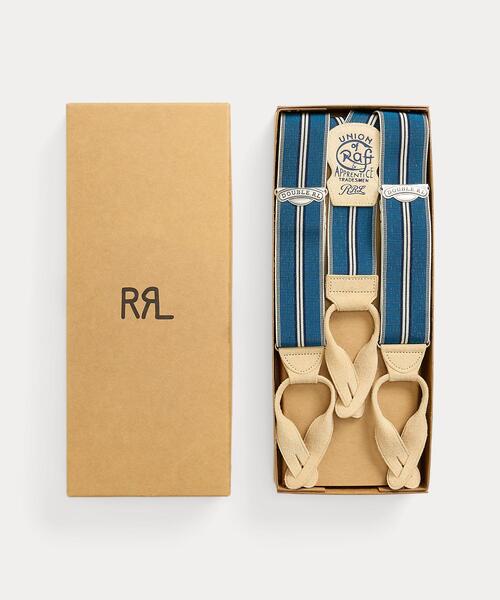 RRL(ダブル アール エル)の「プリント ストレッチ ブレーシズ(サスペンダー・メンズ・ネイビー系1・ONE)」の5枚目の写真