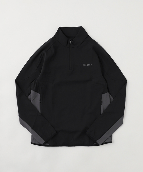 EDIFICE(エディフィス)の「Manors Golf (マナーズ ゴルフ) Quarter Zip Tech Mid-Layer M-24SS-FRONTIER-QZ-B(その他トップス・メンズ・ブラック・MEDIUM/LARGE)」の1枚目の写真