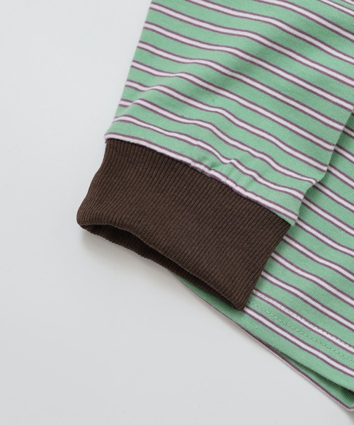 KRIFF MAYER（クリフメイヤー）の「KRIFF MAYER Mob wrestler striped long sleeve t-shirt / モブレスラーボーダー長袖Tシャツ unisex（Tシャツ/カットソー・メンズ・グレー/ブラック/サックスブルー/グリーン/オレンジ/イエロー・M/L/XL）」の20枚目の写真