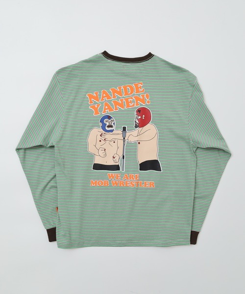 KRIFF MAYER（クリフメイヤー）の「KRIFF MAYER Mob wrestler striped long sleeve t-shirt / モブレスラーボーダー長袖Tシャツ unisex（Tシャツ/カットソー・メンズ・グレー/ブラック/サックスブルー/グリーン/オレンジ/イエロー・M/L/XL）」の21枚目の写真
