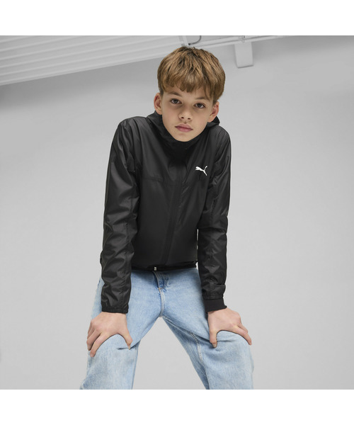 PUMA（プーマ）の「PUMA プーマ キッズ ESS レギュラー ウィンドブレイカー 120-160cm（ブルゾン・キッズ・グリーン系その他/ブラック・130/140/120/150/160）」の3枚目の写真