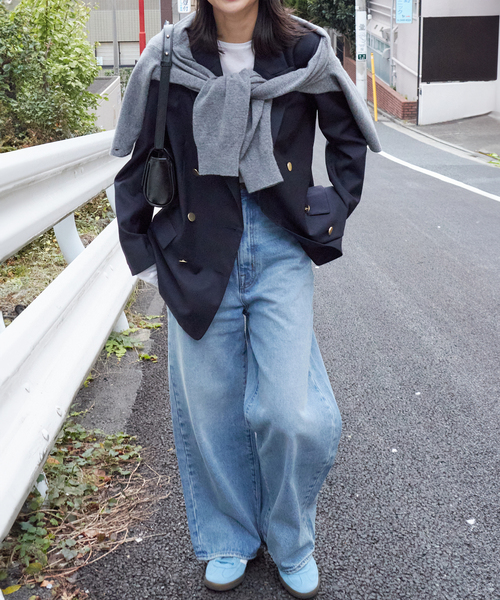 JOURNAL STANDARD（ジャーナルスタンダード）の「《追加2》ダブルブレステッドジャケット（テーラードジャケット・レディース・ブラック/ネイビー・38/36）」の18枚目の写真