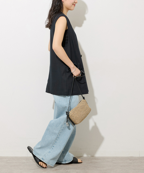 JOURNAL STANDARD relume(ジャーナルスタンダード レリューム)の「リネンレーヨンノーカラージレ(ベスト・レディース・ベージュ/ネイビー・FREE)」の11枚目の写真