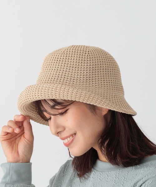 FOUND GOOD（ファウンドグッド）の「ワッフルブルトン2（キャップ・レディース・ネイビー/ブラック/アイボリー/グレー系2・FREE）」の3枚目の写真