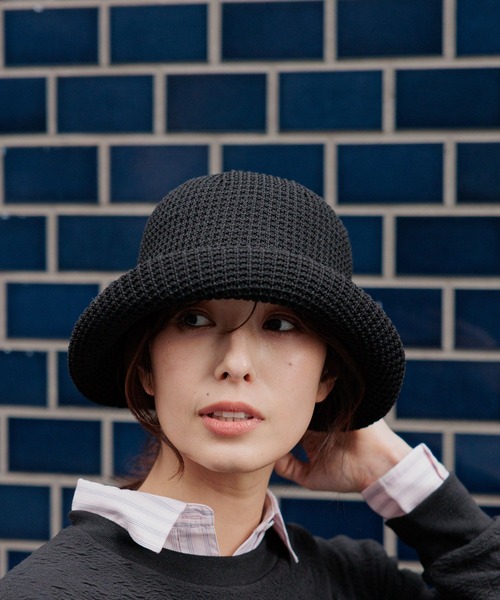 FOUND GOOD（ファウンドグッド）の「ワッフルブルトン2（キャップ・レディース・ネイビー/ブラック/アイボリー/グレー系2・FREE）」の2枚目の写真