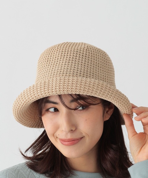 FOUND GOOD（ファウンドグッド）の「ワッフルブルトン2（キャップ・レディース・ネイビー/ブラック/アイボリー/グレー系2・FREE）」の7枚目の写真