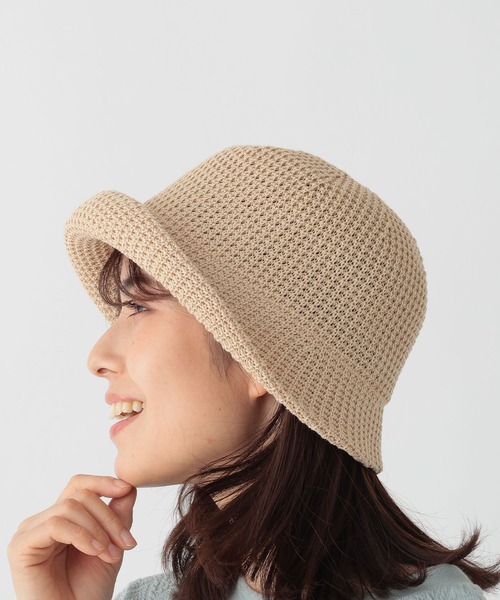 FOUND GOOD（ファウンドグッド）の「ワッフルブルトン2（キャップ・レディース・ネイビー/ブラック/アイボリー/グレー系2・FREE）」の8枚目の写真