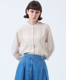 レタリングジオメトリープリントブラウス