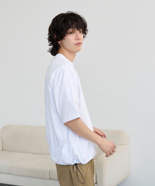 coen(コーエン)の「ドロストメッシュポケットTシャツ(Tシャツ/カットソー・メンズ・ダークグレー/オリーブ/オフホワイト・L/M/XL)」の8枚目の写真