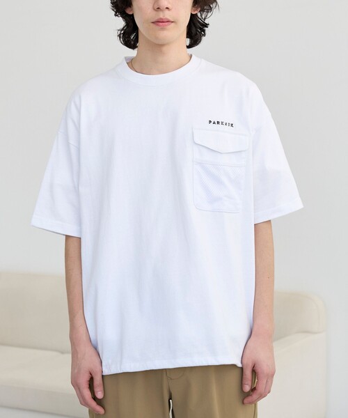 coen(コーエン)の「ドロストメッシュポケットTシャツ(Tシャツ/カットソー・メンズ・ダークグレー/オリーブ/オフホワイト・L/M/XL)」の12枚目の写真