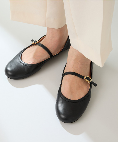 E0618S 美品 Gianvito Rossi バレエシューズ 37.5 靴
