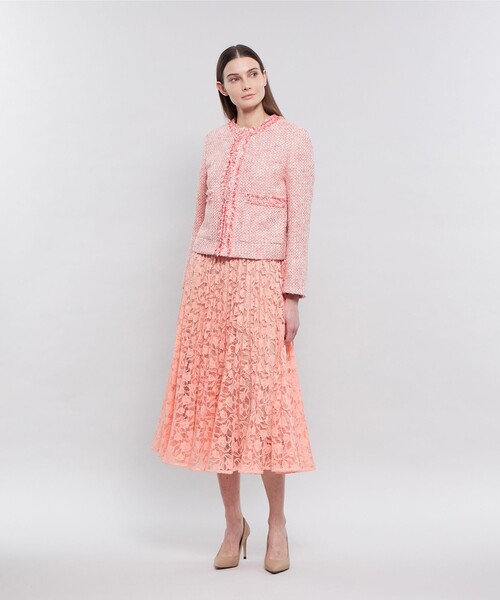 EPOCA（エポカ）の「ライトファンシーツィード ノーカラージャケット（ノーカラージャケット・レディース・ピンク/ブルー・40）」の5枚目の写真