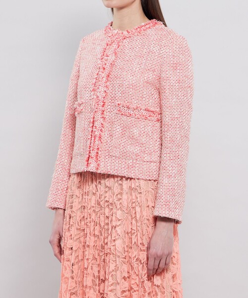 EPOCA（エポカ）の「ライトファンシーツィード ノーカラージャケット（ノーカラージャケット・レディース・ピンク/ブルー・40）」の8枚目の写真