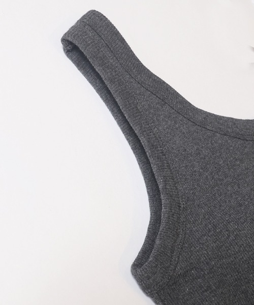 coca(coca)(コカ)の「【WEB限定セール】OUT BRA テレコリブワンショルダートップス(タンクトップ・レディース・アイボリー/チャコール/ブラック・S/M/L)」の21枚目の写真