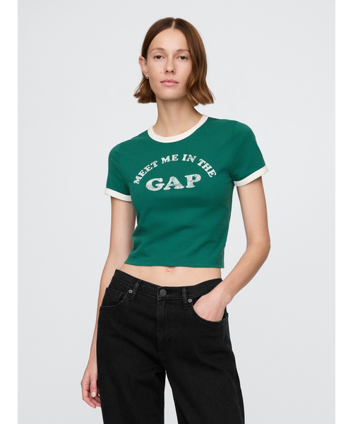 BOSS GREEN コットンジャージー TAPE LOGO Tシャツ USAコットンジャージー ヘビーウェイト GFロゴ Tシャツ | Brooks