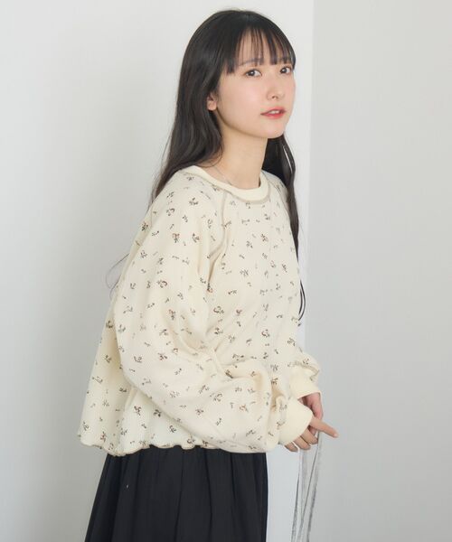 RETRO GIRL(レトロガール)の「サーマル柄カットソー(Tシャツ/カットソー・レディース・ナチュラル/ライトグレー・FREE)」の9枚目の写真