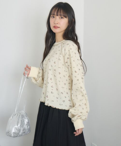 RETRO GIRL(レトロガール)の「サーマル柄カットソー(Tシャツ/カットソー・レディース・ナチュラル/ライトグレー・FREE)」の10枚目の写真