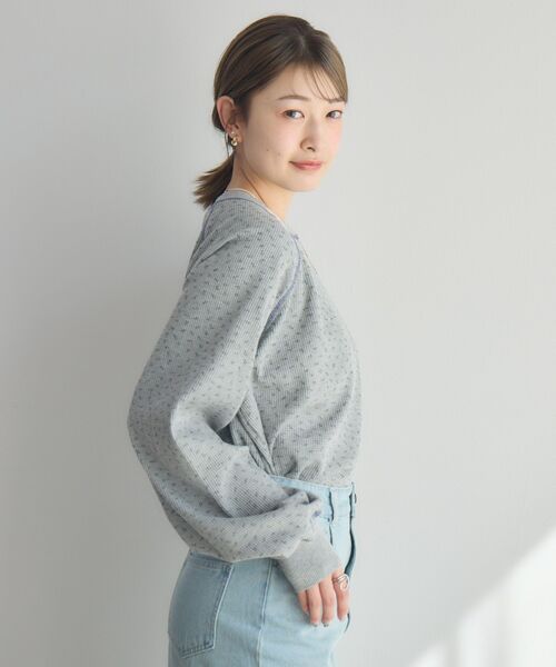 RETRO GIRL(レトロガール)の「サーマル柄カットソー(Tシャツ/カットソー・レディース・ナチュラル/ライトグレー・FREE)」の19枚目の写真