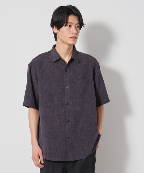 THE SHOP TK （ザ ショップ ティーケー ）の「リネンライク半袖シャツ セットアップ可（シャツ/ブラウス・メンズ・ベージュ/チャコールグレー/ネイビー/ブルー系その他・03/02/04）」の7枚目の写真