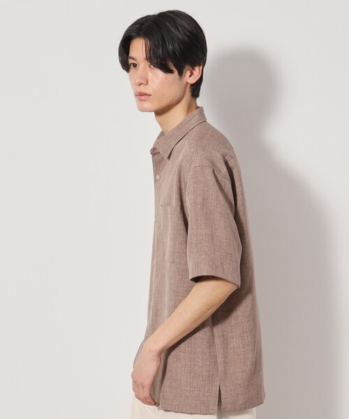 THE SHOP TK （ザ ショップ ティーケー ）の「リネンライク半袖シャツ セットアップ可（シャツ/ブラウス・メンズ・ベージュ/チャコールグレー/ネイビー/ブルー系その他・03/02/04）」の14枚目の写真