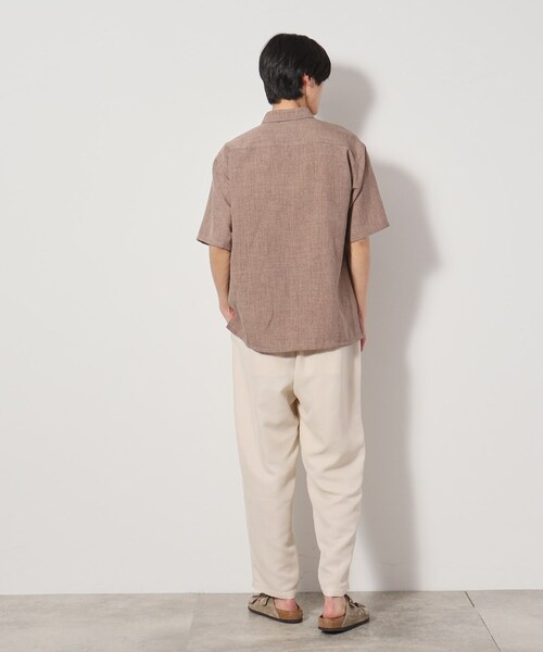 THE SHOP TK （ザ ショップ ティーケー ）の「リネンライク半袖シャツ セットアップ可（シャツ/ブラウス・メンズ・ベージュ/チャコールグレー/ネイビー/ブルー系その他・03/02/04）」の17枚目の写真