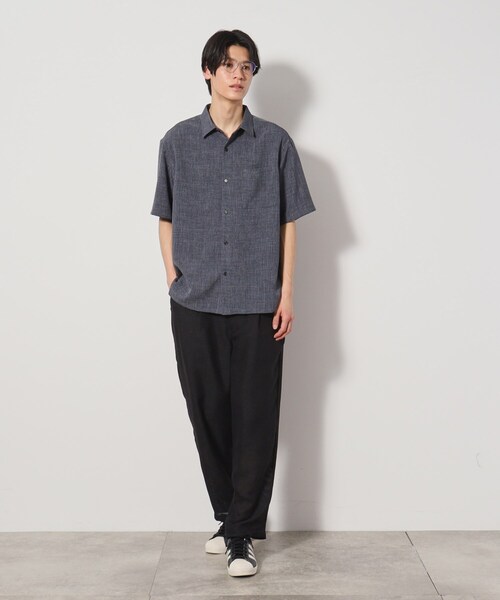 THE SHOP TK （ザ ショップ ティーケー ）の「リネンライク半袖シャツ セットアップ可（シャツ/ブラウス・メンズ・ベージュ/チャコールグレー/ネイビー/ブルー系その他・03/02/04）」の21枚目の写真