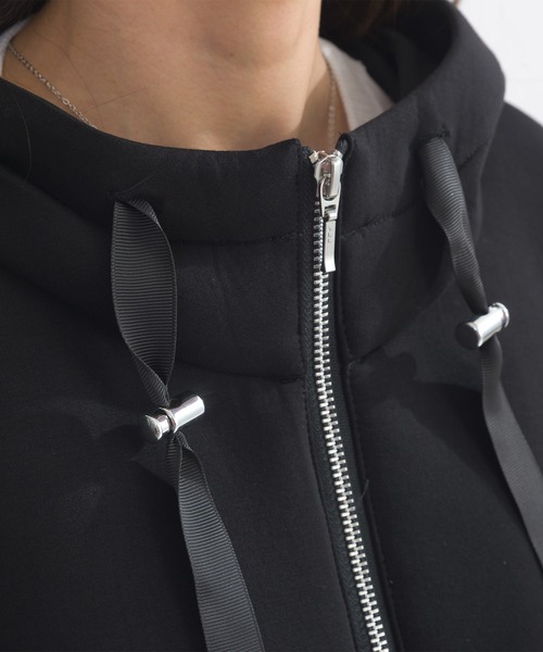 PICCIN PERLA(ピッチンペルラ)の「裾ギャザーフードパーカー(パーカー・レディース・ブラック・M)」の10枚目の写真