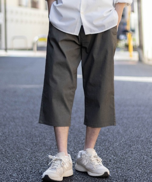 NAVY(ネイビー)の「NAVY SARARI 裏メッシュドビークロップドパンツ(その他パンツ・メンズ・ブラック/カーキ/ライトベージュ/ネイビー系・S/M/L/XL)」の1枚目の写真