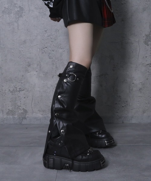 PUレザーレッグウォーマー（レッグウォーマー）｜Amilige