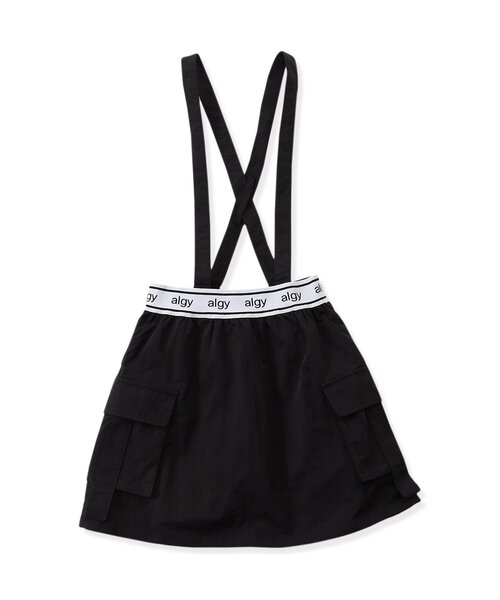 algy（アルジー）の「サス付きシャカカーゴスカパン（スカート・キッズ・アイボリー/ブラック/カーキ・XX-SMALL/SMALL/MEDIUM/X-SMALL）」の2枚目の写真
