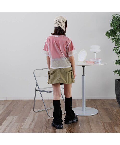 algy（アルジー）の「サス付きシャカカーゴスカパン（スカート・キッズ・アイボリー/ブラック/カーキ・XX-SMALL/SMALL/MEDIUM/X-SMALL）」の9枚目の写真