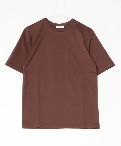 ATON（エイトン）の「ATON (エイトン) SUVIN 60/2 PERFECT S/S T-SHIRT/WOMENS（Tシャツ/カットソー・レディース・ブラック/ホワイト/キャメル/ホワイト系2/ブラウン・2）」の4枚目の写真