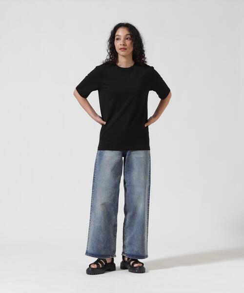 ATON（エイトン）の「ATON (エイトン) SUVIN 60/2 PERFECT S/S T-SHIRT（Tシャツ/カットソー・レディース・ブラック/ホワイト/キャメル/ホワイト系2・2）」の15枚目の写真