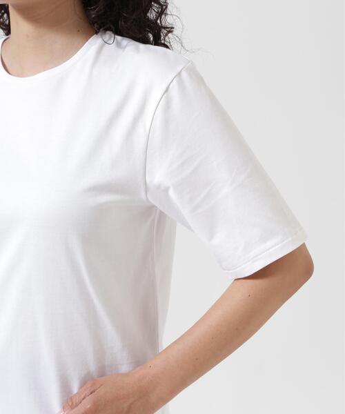 ATON(エイトン)の「ATON (エイトン) SUVIN 60/2 PERFECT S/S T-SHIRT(Tシャツ/カットソー・レディース・ブラック/ホワイト/キャメル/ホワイト系2・2)」の21枚目の写真
