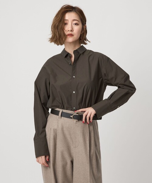 conte コットンロゴレギュラーカラーシャツ conte＞コットン ロゴ レギュラーカラーシャツ（シャツ/ブラウス