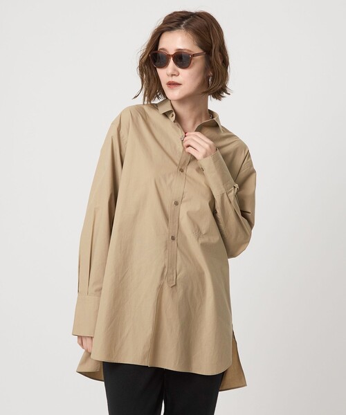 セール】＜conte＞コットン ロゴ レギュラーカラーシャツ（シャツ