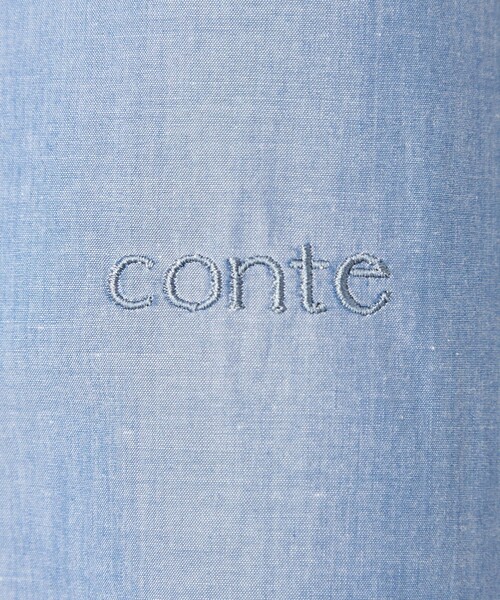 ＜conte＞コットン ロゴ レギュラーカラーシャツ