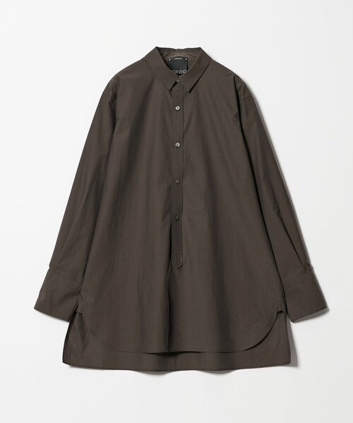 conte＞コットン ロゴ レギュラーカラーシャツ（シャツ/ブラウス