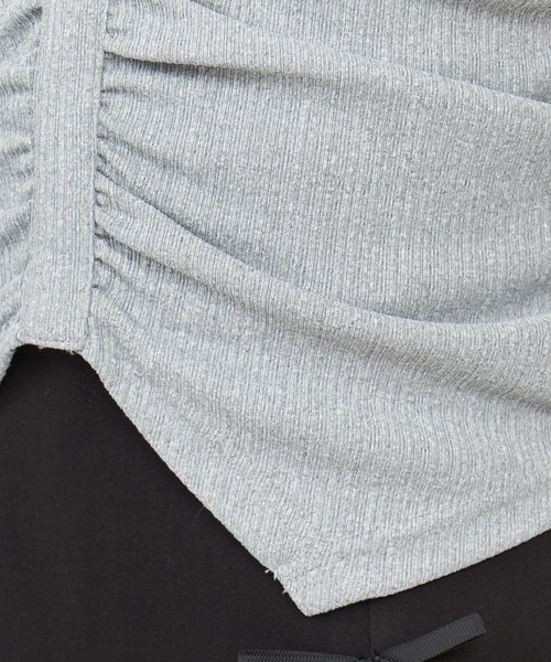 ROYAL PARTY(ロイヤルパーティー)の「ビットギャザーカットトップス(Tシャツ/カットソー・レディース・オフホワイト/グレー/ブラック・FREE)」の17枚目の写真