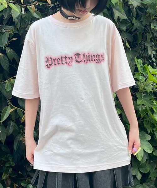 Candy Stripper（キャンディストリッパー）の「PRETTY THINGS Tシャツ（Tシャツ/カットソー・レディース・ライトブルー/ブラック/ピンク/オフホワイト・M/L/XL）」の4枚目の写真